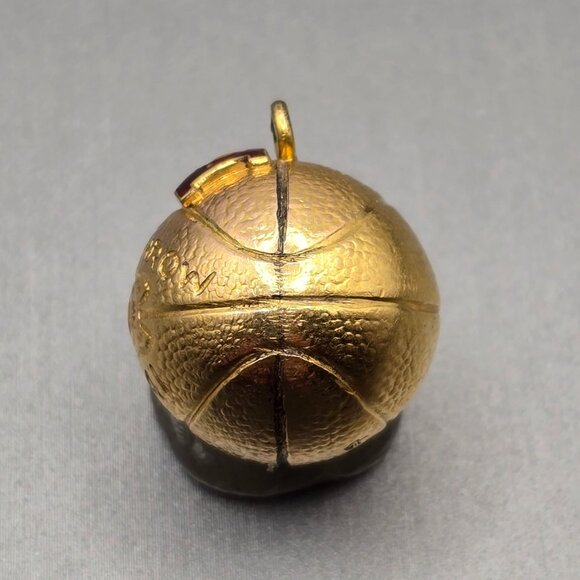 VTG 1940s 10k Gold Filled Nebraska Free Throw Basketball Pendant Sports Charm - Picture 7 of 13